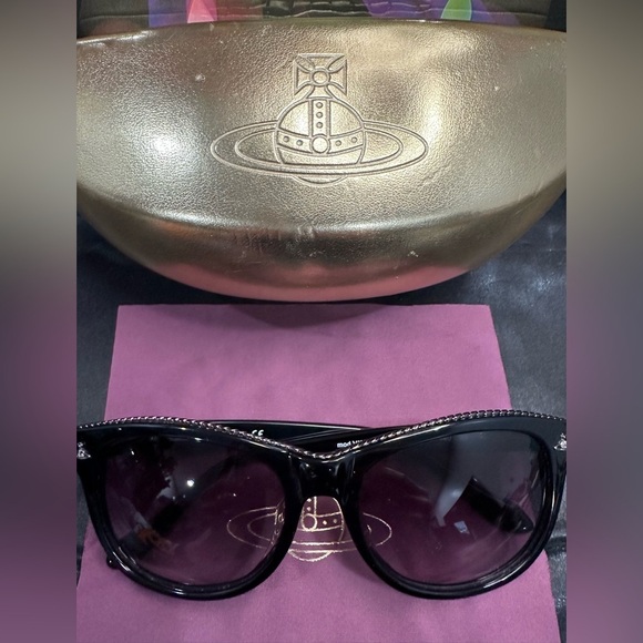Vivienne Westwood Cat-eye Metal Edged Sunglasses EUC​ Vintage​ - Picture 7 of 9